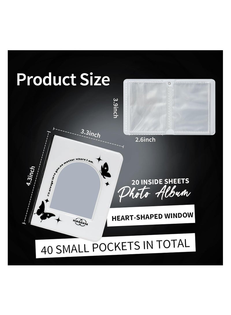 SYOSI دليل الصور كيبوب 2 قطع ألبوم كيبوب مصغر 3 إنش مع دمية دب لطيفة دفتر صور كوري ألبوم مصغر 20 ورقة 40 جيب - Image 2