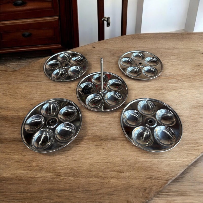 GBW Stainless Steel Mini Idli Stand, 5x5 Plates, Standard Size, Pressure Cooker Compatible - Image 3