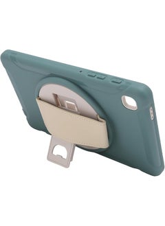 Rugged Tablet Case Hard Drop Lightweight Tablet Protective Case Cutouts With Hand Strap Stand For T225 (Green)