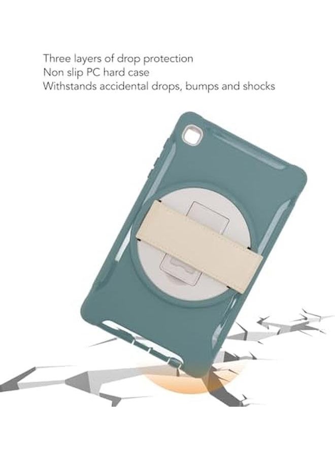 erorex - Rugged Tablet Case Hard Drop Lightweight Tablet Protective Case Cutouts With Hand Strap Stand For T225 (Green) - Image 1