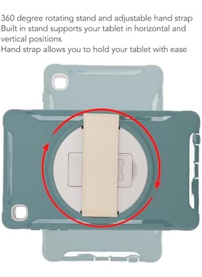 erorex - Rugged Tablet Case Hard Drop Lightweight Tablet Protective Case Cutouts With Hand Strap Stand For T225 (Green) - Image 1