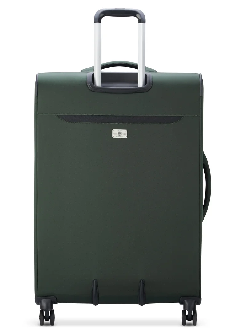 DELSEY Paris Sky Max 2.0 79.5cm Softcase 4 Double Wheel Expandable Check-In Luggage Trolley Green - 00328483003Z9