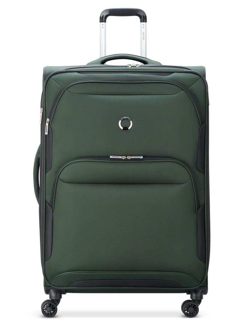 DELSEY Paris Sky Max 2.0 79.5cm Softcase 4 Double Wheel Expandable Check-In Luggage Trolley Green - 00328483003Z9