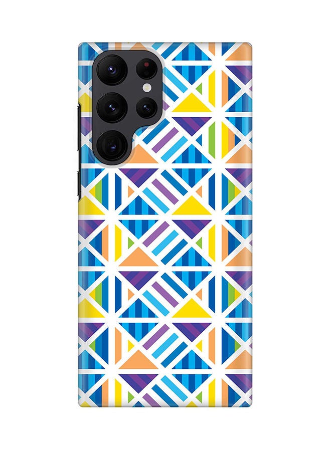 Stylizedd Case for Samsung Galaxy S22 Ultra 5G Snap Case Slim Snap Classic Series Shield Matte Finish Print - Greek Tiles