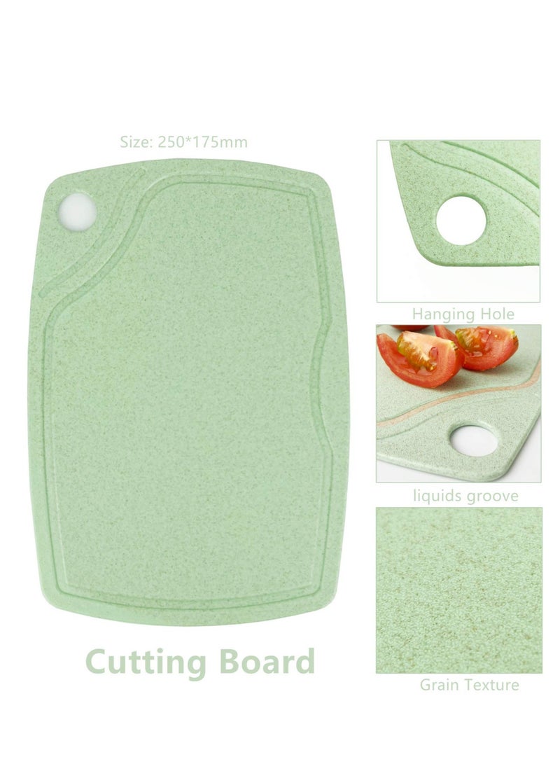 Excefore Camping Cutting Board ,5 In1 Kitchen Plastic Cutting Board Set with Bottle Opener, Peeler, Kitchen Knife, Serving Tray, Cutting Board, Dishwasher Safe - Image 4