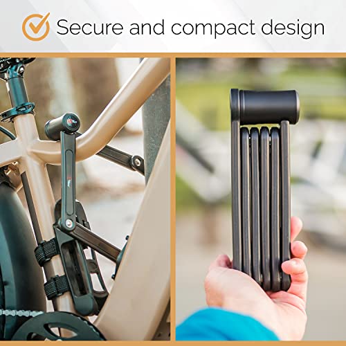 Via Velo 2 Folding Bike Lock Set | Same Key System 4 Keyed Alike Keys, Heavy Duty Hard Steel, Lightweight, Bike Lock for Electric Bike, Electric Scooter, Dirt Bike for Adults with Mounting Case - Image 3