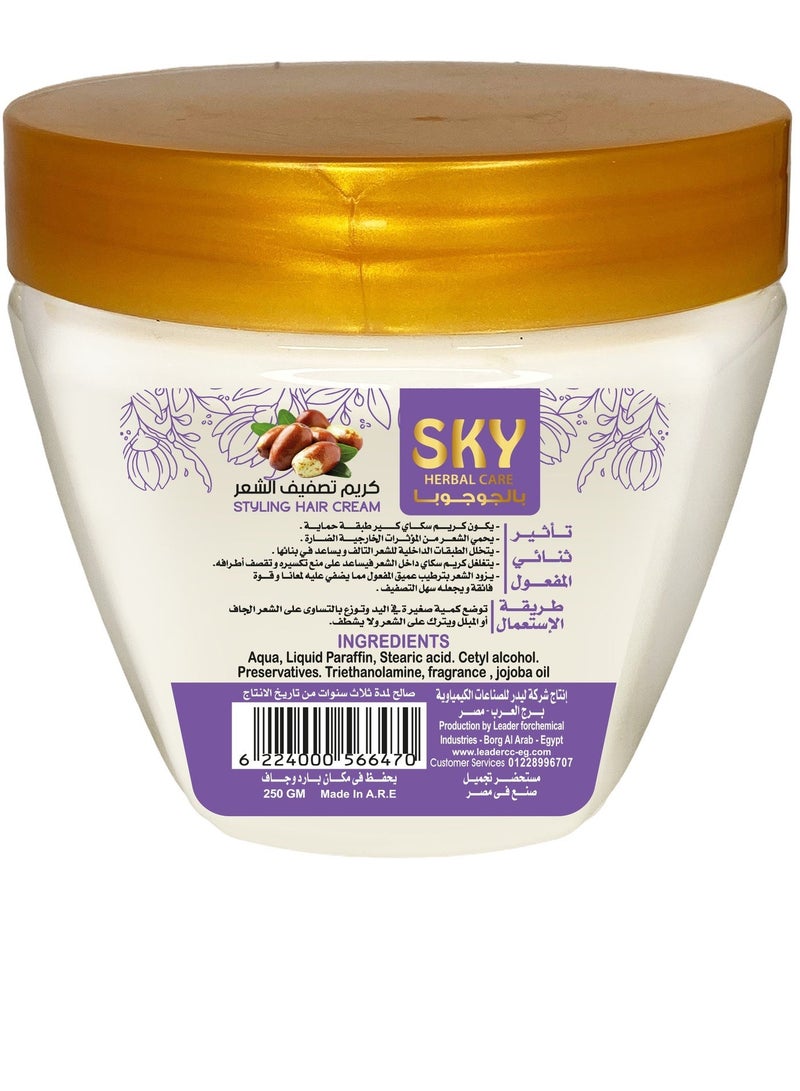 سكاي هيربال كير كريم تصفيف 250 جرام بزيت الجوجوبا - Image 3