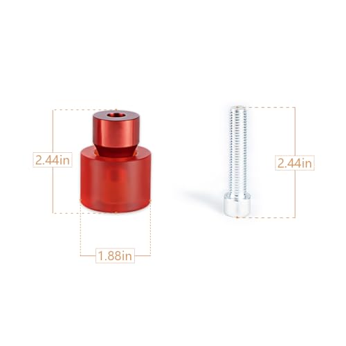 M Maintenanse Decorative Wheel M12 Screw Install on Engine Guard Saddlebag Guard for Harley-Davidson Touring Street Glide Road Glide Road King Electra/Ultra Models (Red) - Image 3