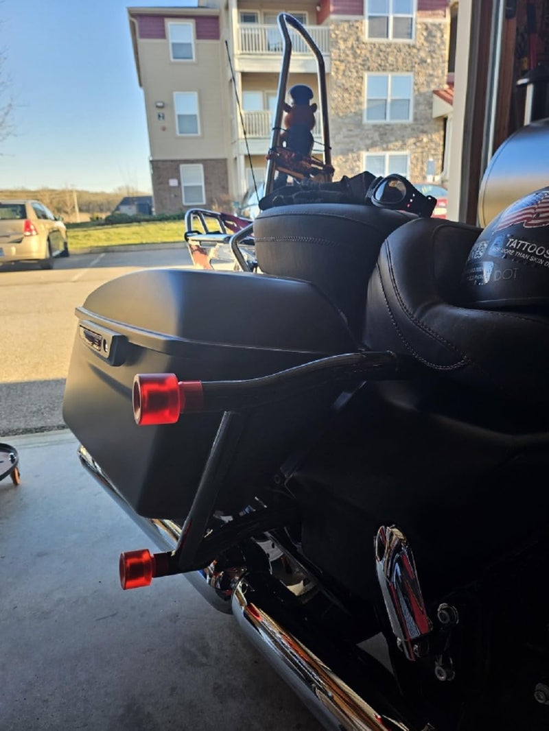 M Maintenanse Decorative Wheel M12 Screw Install on Engine Guard Saddlebag Guard for Harley-Davidson Touring Street Glide Road Glide Road King Electra/Ultra Models (Red) - Image 5