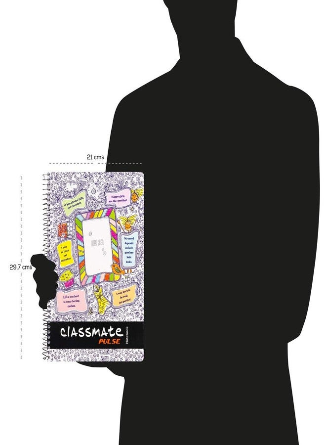 Classmate 2100136 Soft Cover 1 Subject Spiral Binding Selfie Notebook, Single Line, 180 Pages - Image 4