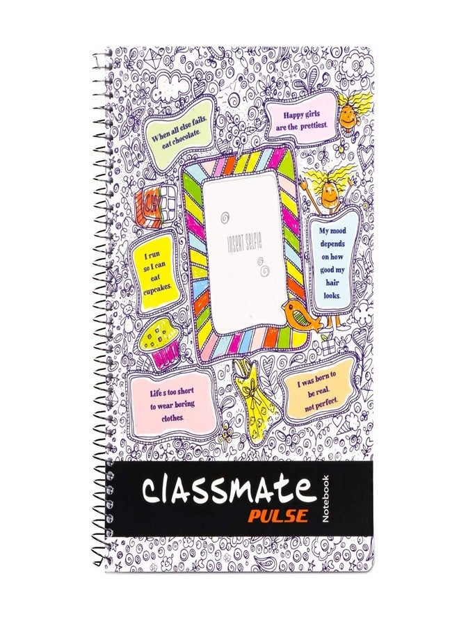 Classmate 2100136 Soft Cover 1 Subject Spiral Binding Selfie Notebook, Single Line, 180 Pages - Image 1