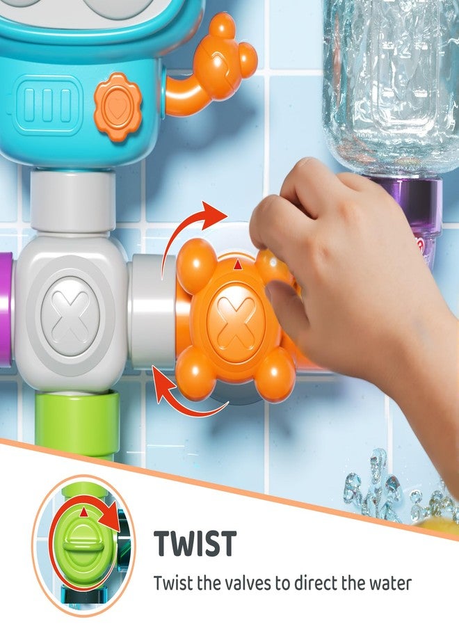 DOLIVE Bath Toys for Kids Ages 4-8, DIY Assembly Water Pipe Building Kit, Interactive Water Toy for Toddlers 3-5, Educational STEM Learning Gift for Boys and Girls - Image 3