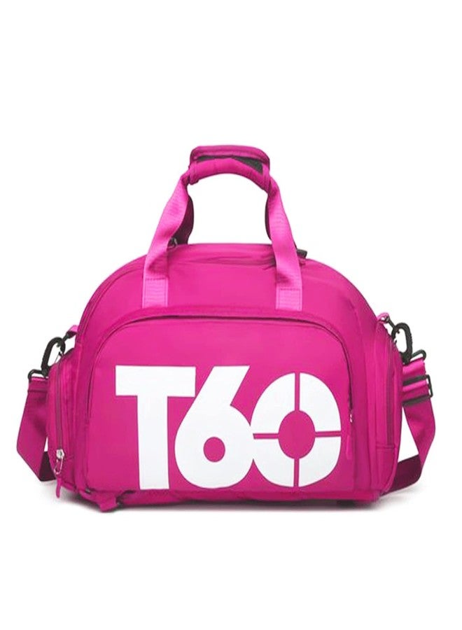 Shasvi Polyester 22 Cms Multi Purpose T60 Travel Duffle Bag Lightweight Waterproof Backpack Carry Luggage Bag with Shoe Compartment (Hot Pink) - Image 1