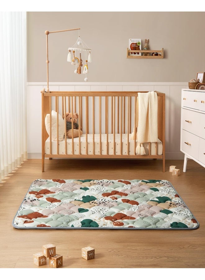 Blissful Diary Baby Play Mats for Floor, 47x47 Inch Playpen Mat, Thicker Padding Foam Playmats for Babies and Toddlers Infants, Modern Abstract - Image 2
