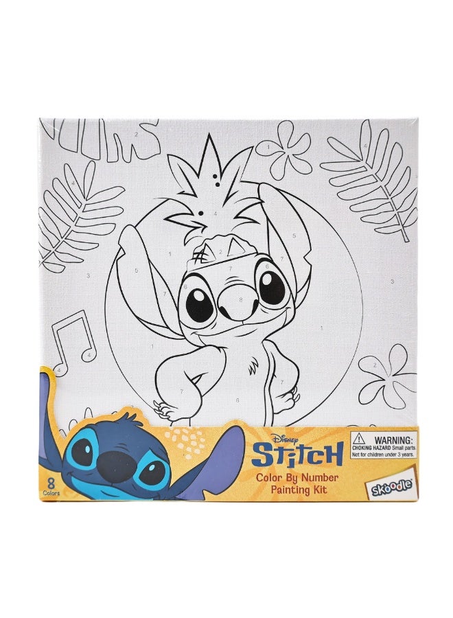 Disney Stitch Color by Number Painting Kit | Canvas with Brushes | Learn Number Recognition & Color Matching | Educational Activity For Kids | Age 3+ - Image 3