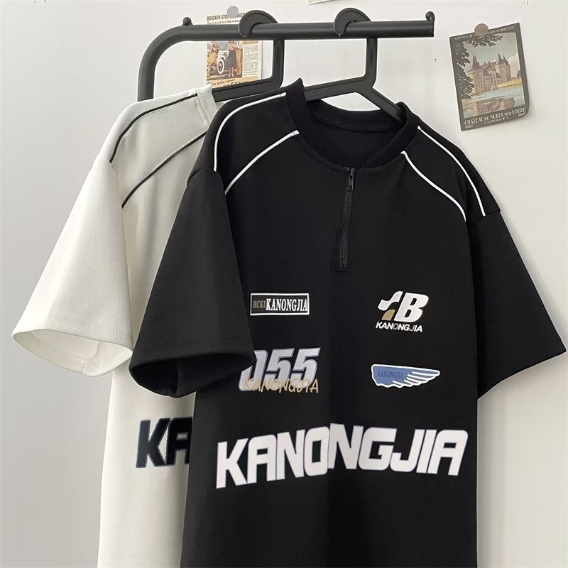 Generic Motorcycle Short Sleeve Tee Mens Urban Designer Black  - Image 4