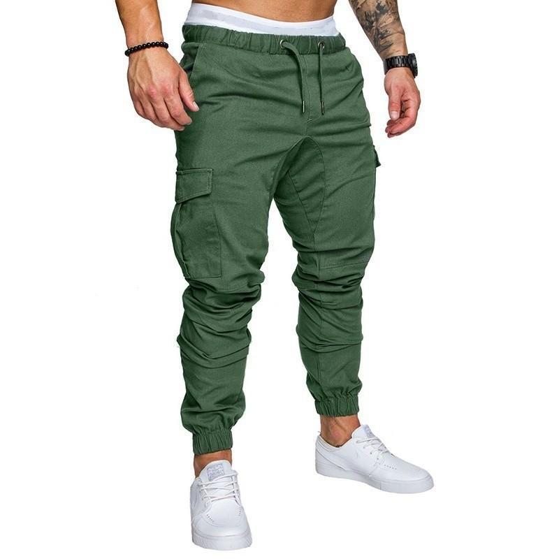 Mens Long Straight Casual Jeans Joggers solid color  - Image 4