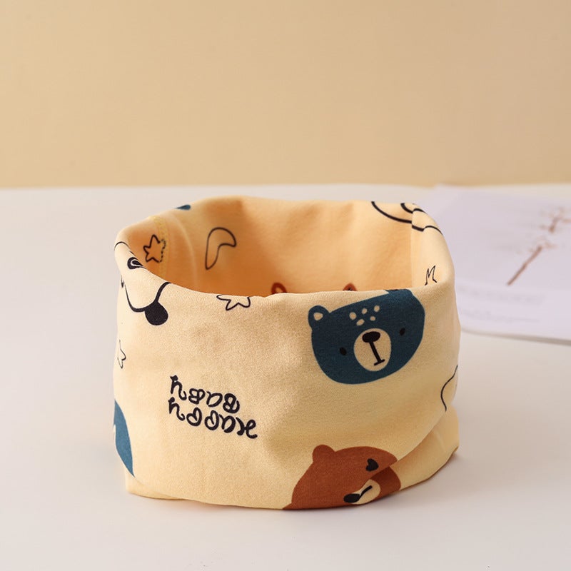 Children'S Scarf Girl'S Thickened Baby'S Cartoon Scarf Infant'S Pullover Windproof Warm Neck Sleeve - Image 4