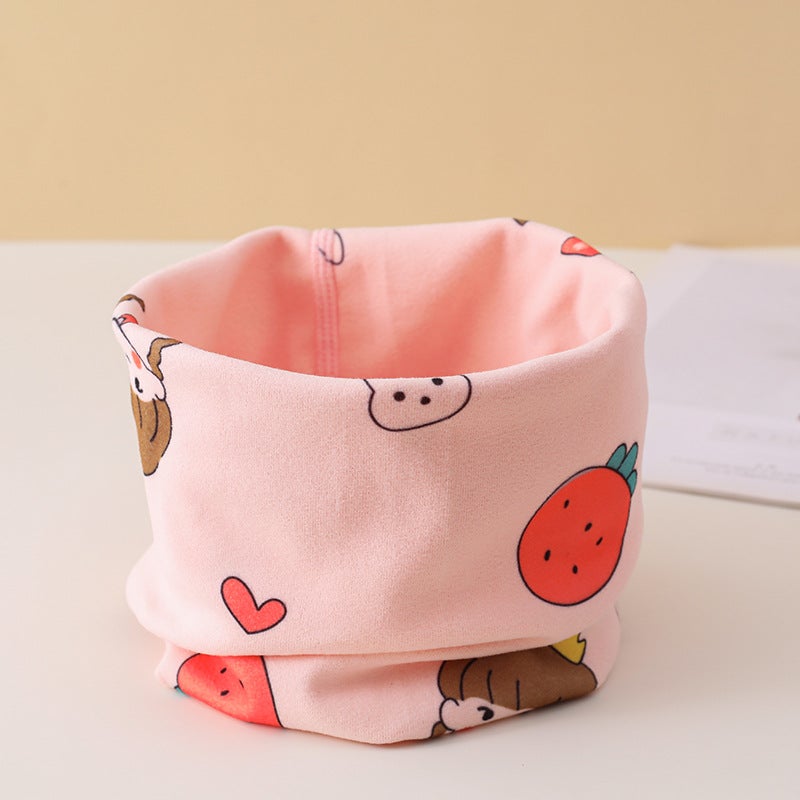 Children'S Scarf Girl'S Thickened Baby'S Cartoon Scarf Infant'S Pullover Windproof Warm Neck Sleeve - Image 5