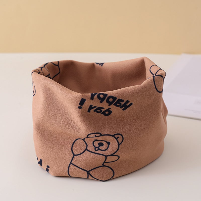 Children'S Scarf Girl'S Thickened Baby'S Cartoon Scarf Infant'S Pullover Windproof Warm Neck Sleeve - Image 1