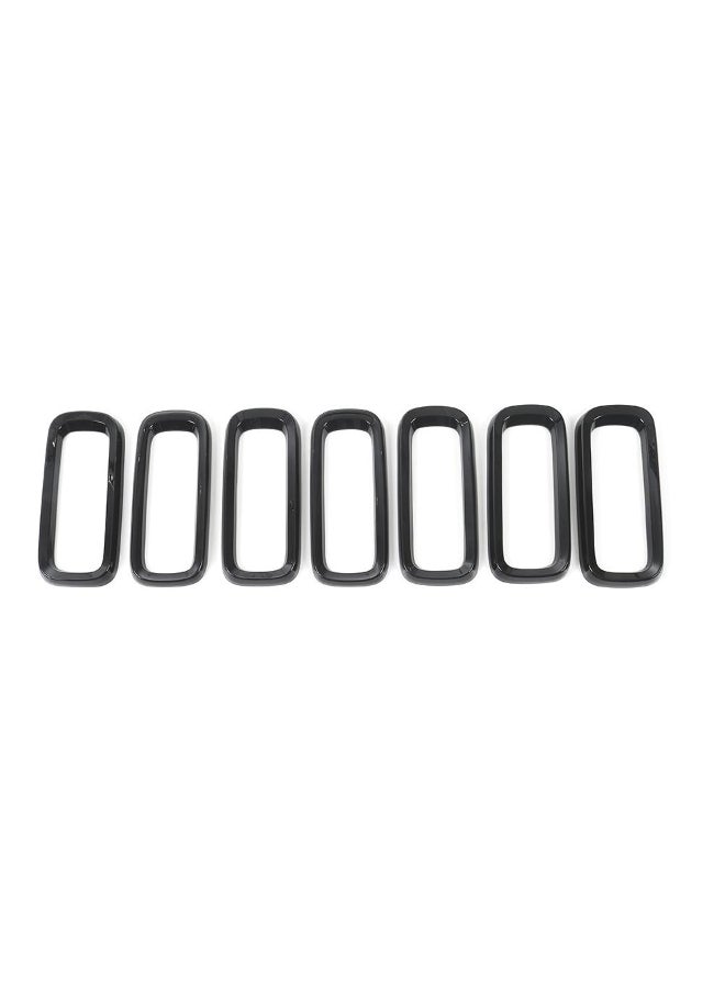 Generic ABS Car Front Grille Headlight Decoration Ring Tail Light Taillight Cover Stickers For Jeep Renegade 2016-2018 Up Car Exterior Accessories, Black  - Image 1