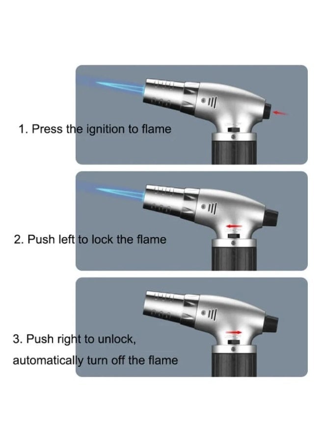 Denx Charcoal Starter Torch Lighter Black/Silver | DX2583 - Image 4