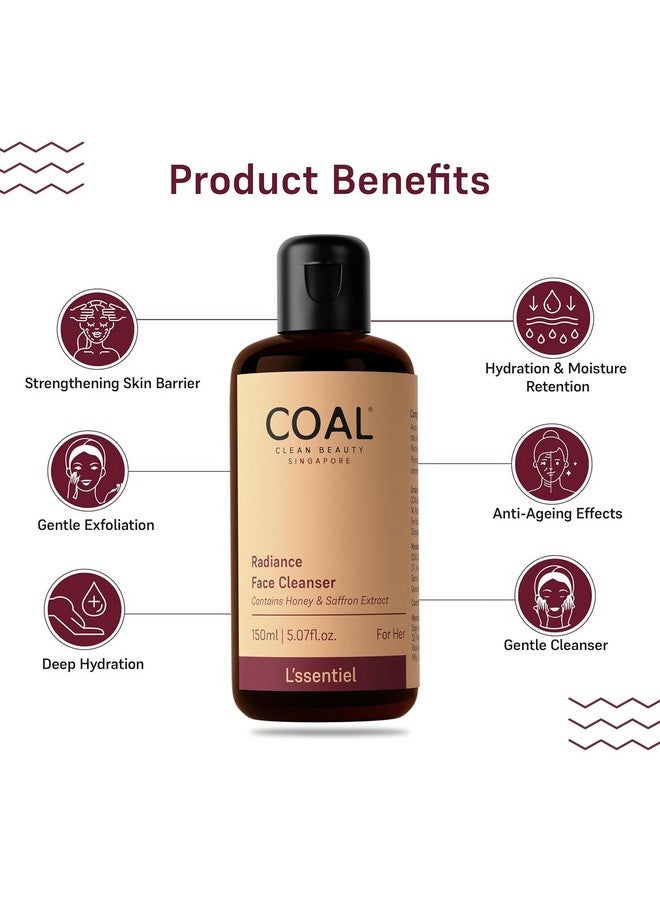 COAL CLEAN BEAUTY Radiance Face Cleanser | Deeply Cleanses, Refreshes & Resets Skin | Women | All Skin Types | 150Ml - Image 4