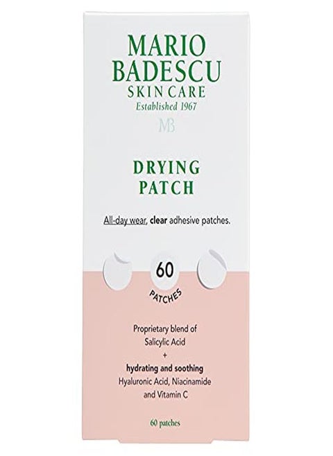 Drying Patch Blemish Covering, Invisible Spot Treatment, Absorbing All Day Polymer Adhesion With Vitamin C, Vegan & Cruelty Free, Strong Hold (60 Patches, 12Mm), Clear