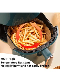 Arabest Air Fryer Disposable Paper Liner, 100PCS Non-stick Disposable Liners, Baking Paper for Air Fryer Oil-Proof, Water-Proof, Food Grade Parchment for Baking Roasting Microwave (100PCS-6.3 Inch)  - Image 3