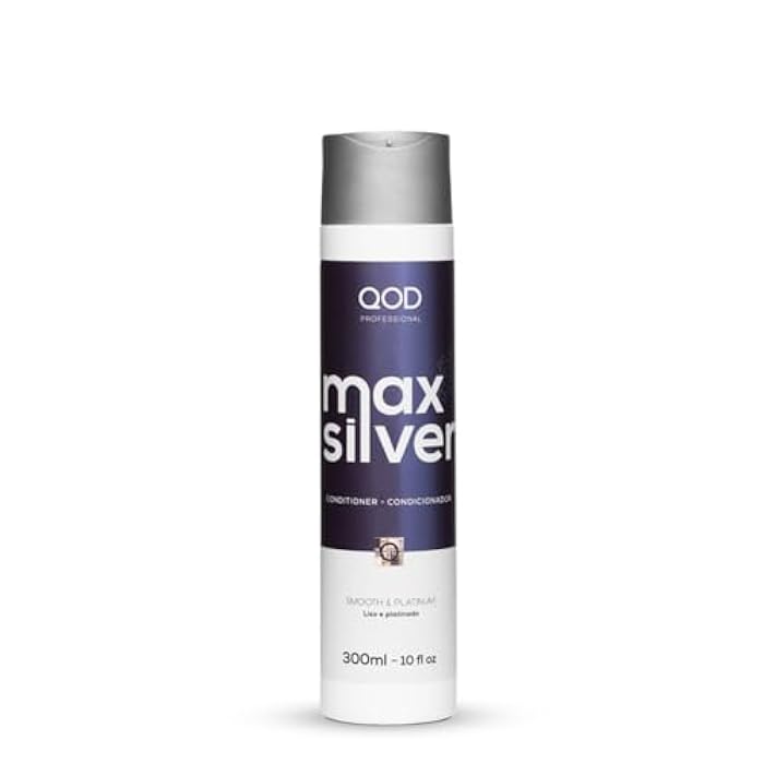 QoD PRO Max Silver Hair Conditioner, For Blonde, Streaked & Gray Hair with Violet Pigments, Wheat Protein & Murumuru Butter, Prolongs Smooth Straightened Effect & Realigns Hair Fiber, 10 oz (300 ml) - Image 1