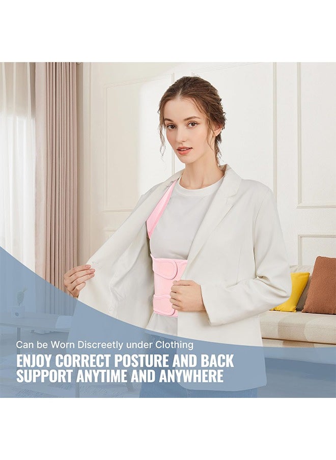 Hihonor - Back Brace and Posture Corrector for Women and Men, Back Straightener Posture Corrector, Scoliosis and Hunchback Correction, Back Pain, Spine Corrector, Support, Adjustable Posture Trainer, Pink - Image 1