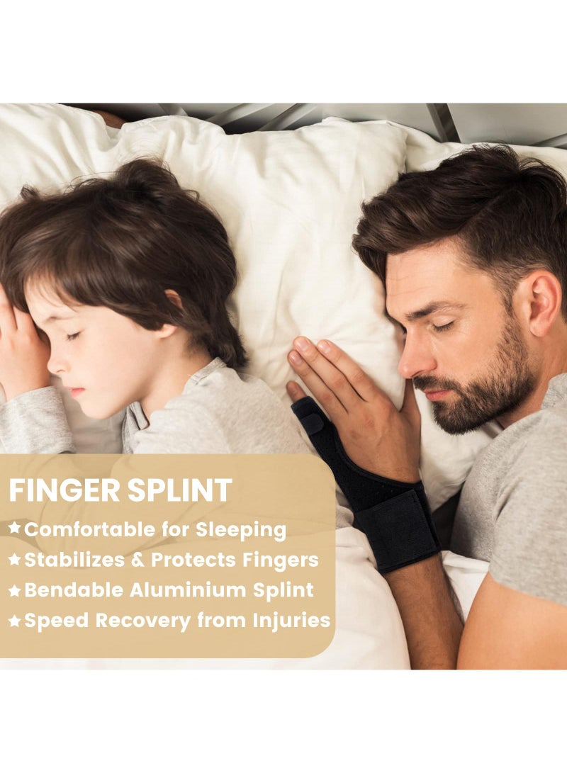 Sweet seven جبيرة الأصابع لتخفيف الألم، دعامة الإصبع الصغير مع دعم المعصم - متلازمة النفق الرسغي، التهاب المفاصل، التهاب الأوتار - Image 5