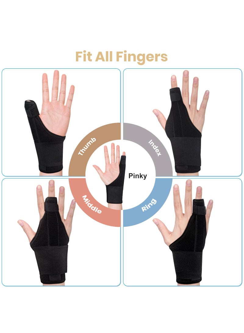 Sweet seven جبيرة الأصابع لتخفيف الألم، دعامة الإصبع الصغير مع دعم المعصم - متلازمة النفق الرسغي، التهاب المفاصل، التهاب الأوتار - Image 3