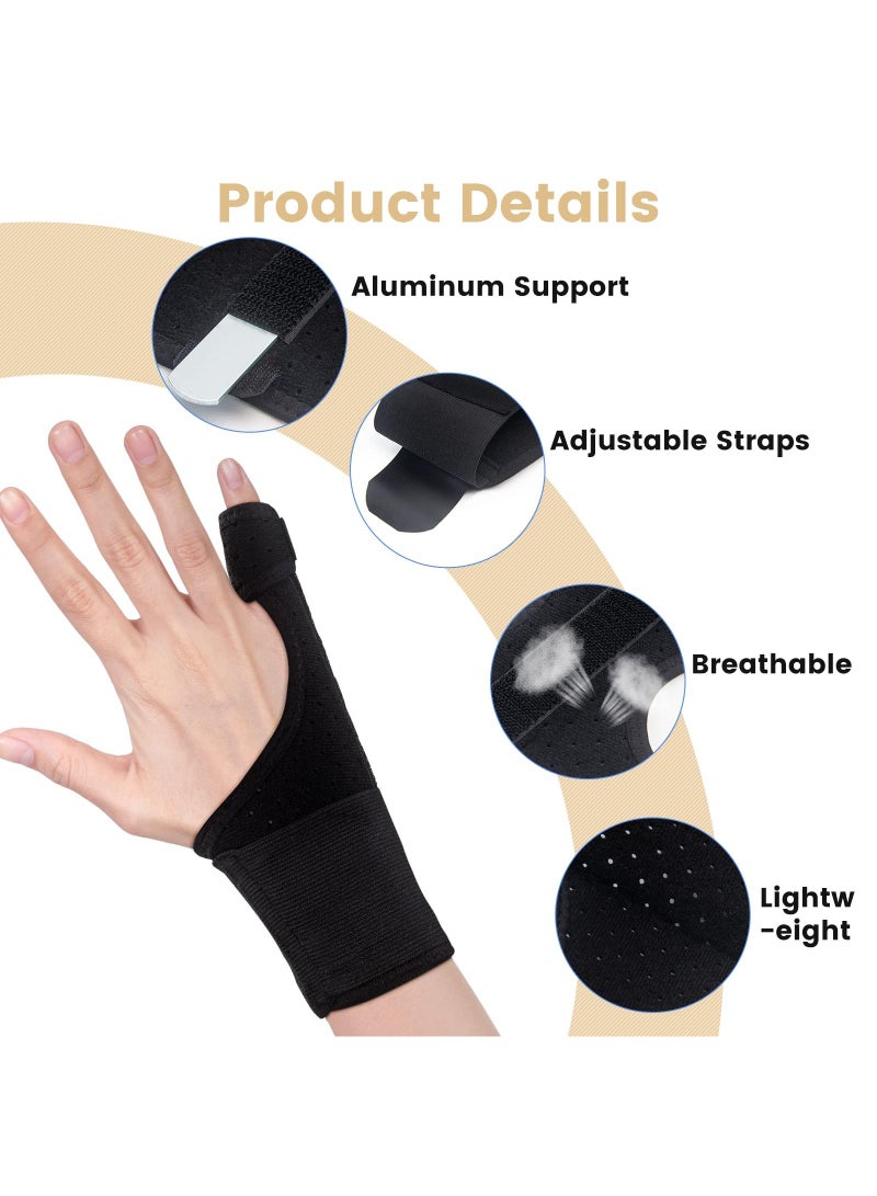 Sweet seven جبيرة الأصابع لتخفيف الألم، دعامة الإصبع الصغير مع دعم المعصم - متلازمة النفق الرسغي، التهاب المفاصل، التهاب الأوتار - Image 2