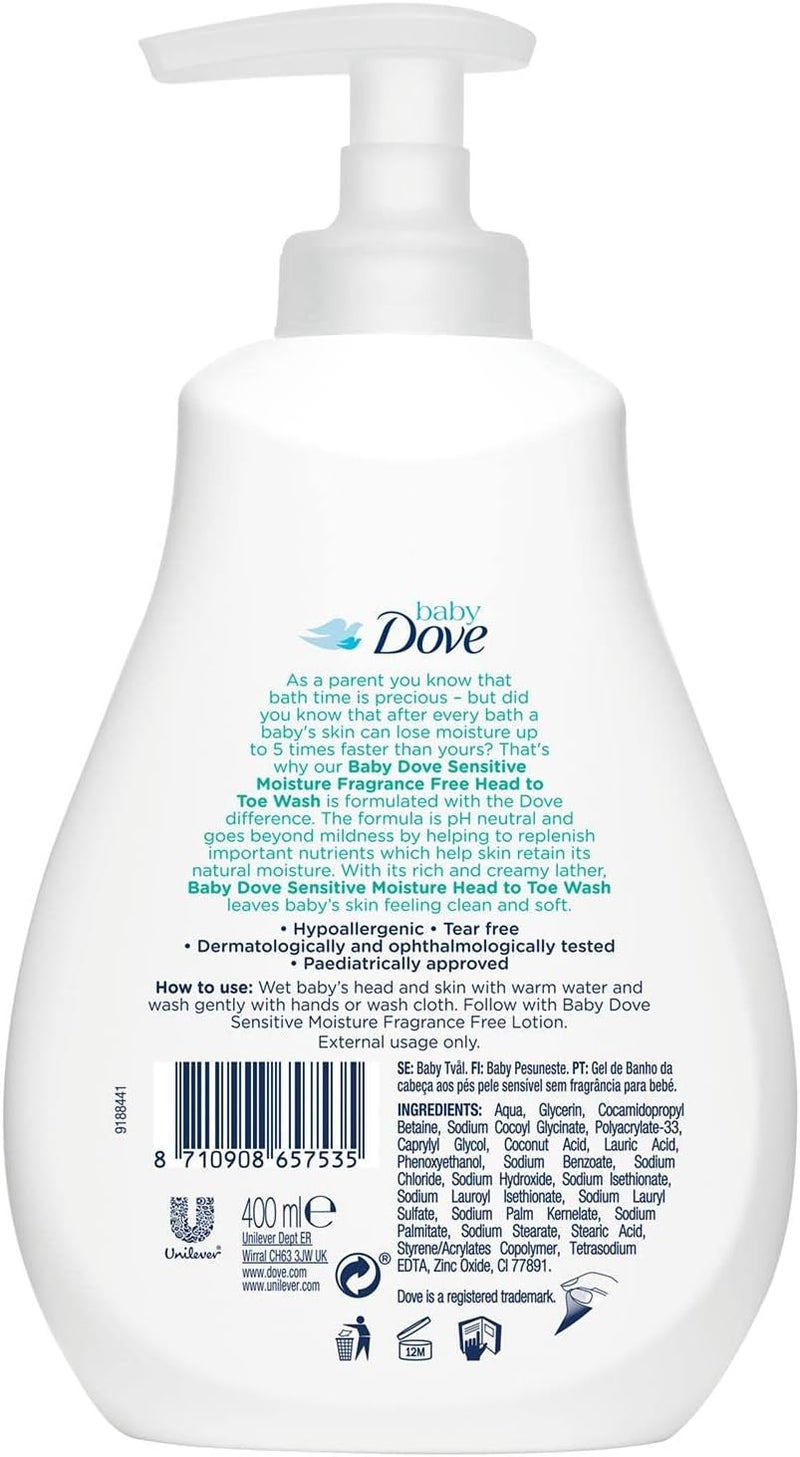 Dove Baby Head to Toe Wash - Sensitive Moisture 400ml - Image 2