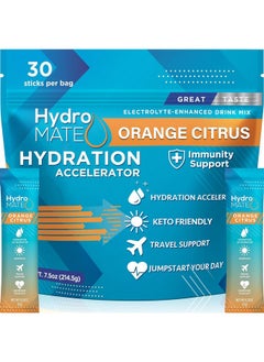 Hydromate Electrolytes Powder Packets Drink Mix Low Sugar Hydration Accelerator With Vitamin C Orange 30 Count - pzsku/ZB7ABB03EA064DD6EF981Z/45/_/1728309772/5946e613-91c2-49b6-bb22-ce347a0d7843