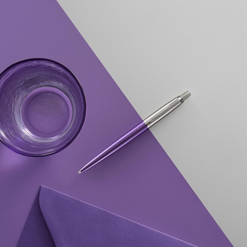 Parker Jotter Ballpoint Pen | Victoria Violet | Medium Point Blue Ink - Image 2