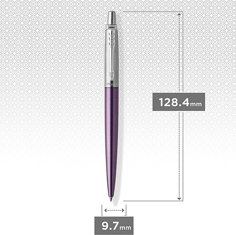 Parker Jotter Ballpoint Pen | Victoria Violet | Medium Point Blue Ink - Image 3