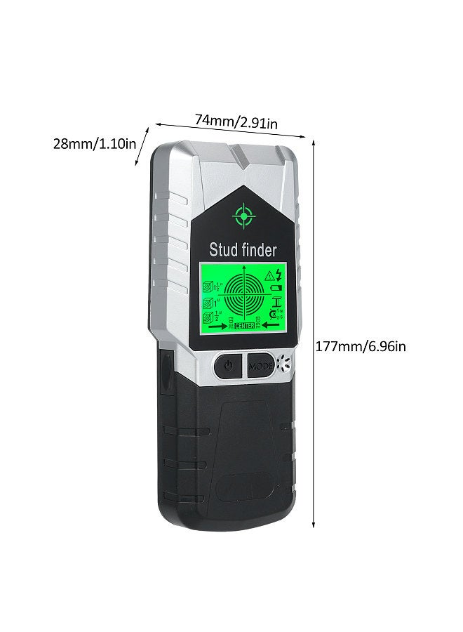 Stud Finder Wall Scanner 6 in 1 Stud Detector with Magnet Physical Nail Finding Function Wall Detector for Wood Metal and AC Wire Detection LCD Display and Audio Alarm  - Image 3