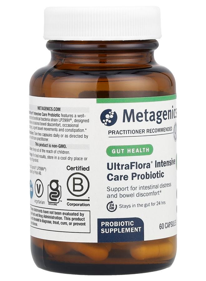 Metagenics UltraFlora® Intensive Care Probiotic 60 Capsules (85 mg per Capsule) - Image 2