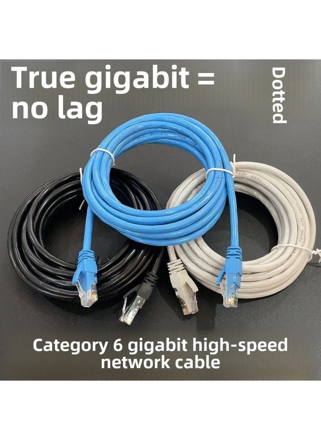 Generic Super Class 6 Network Cable Gigabit Network Cable Routing Jumper Computer Finished Network Cable Indoor And Outdoor High-speed Broadband Line 15 Meters-Color:Gray White-Line Length:15 M  - Image 2