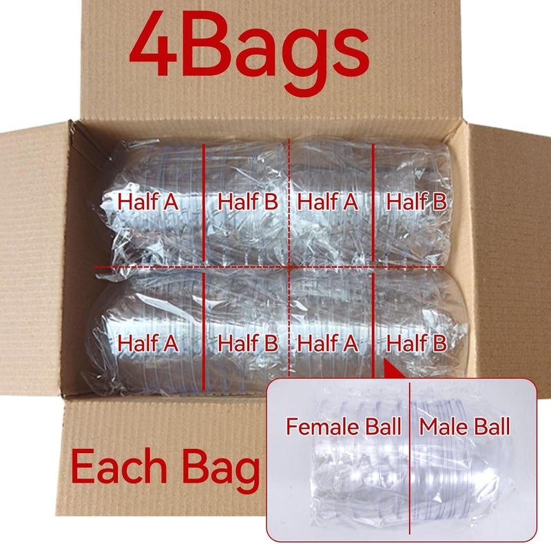 LYLYFAN 20 Pack Clear Plastic Fillable Ornament Ball 3.15''/80mm for Christmas,Holiday, Wedding,Party,Home Decor - Image 2