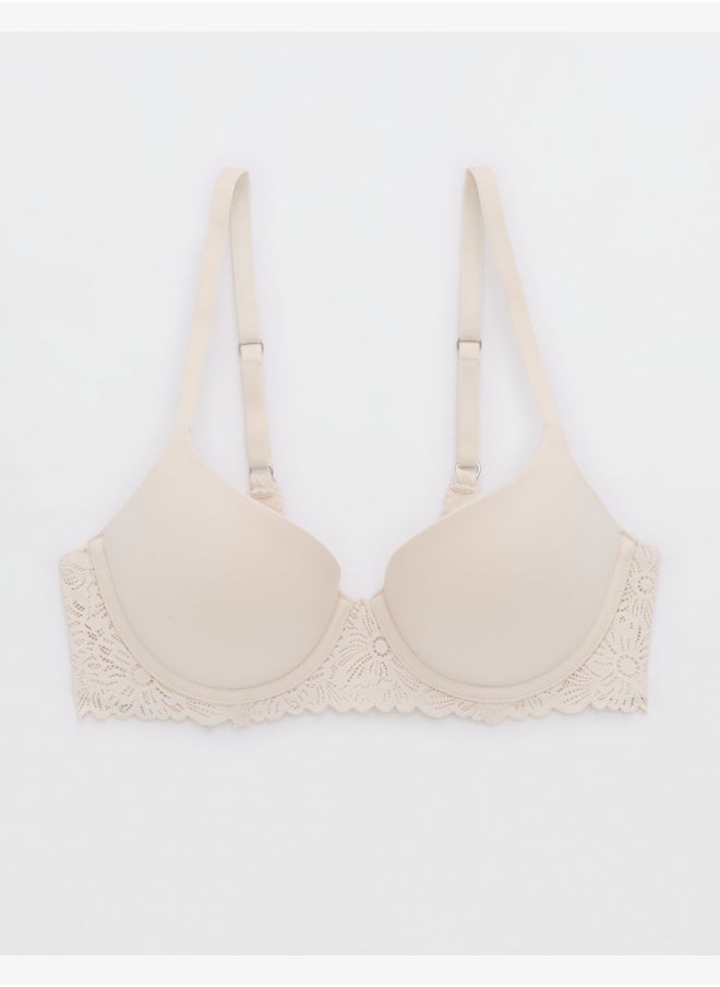 Aerie - Aerie Real Sunnie Demi Push Up Blossom Lace Trim Bra - Image 1