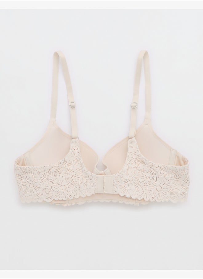Aerie - Aerie Real Sunnie Demi Push Up Blossom Lace Trim Bra - Image 1