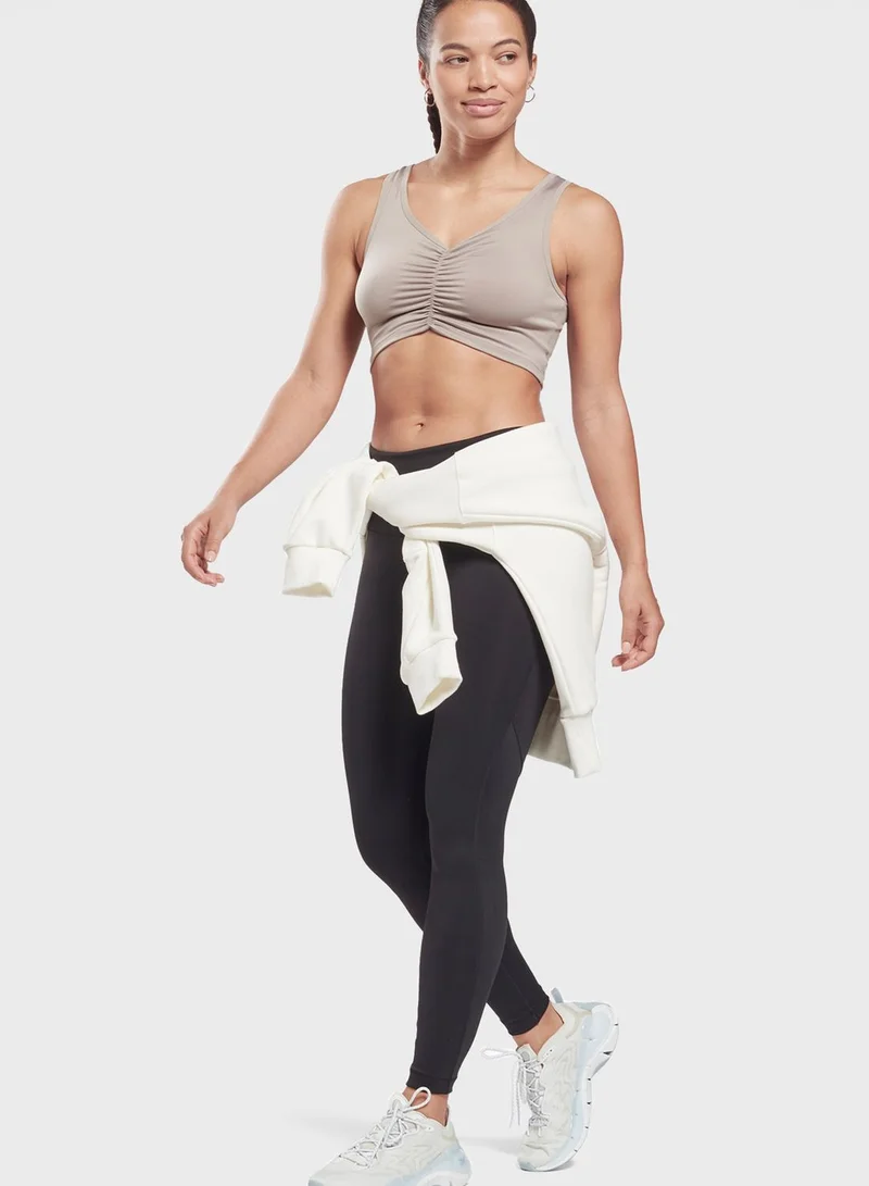 Reebok Logo Ruched Cropped Top