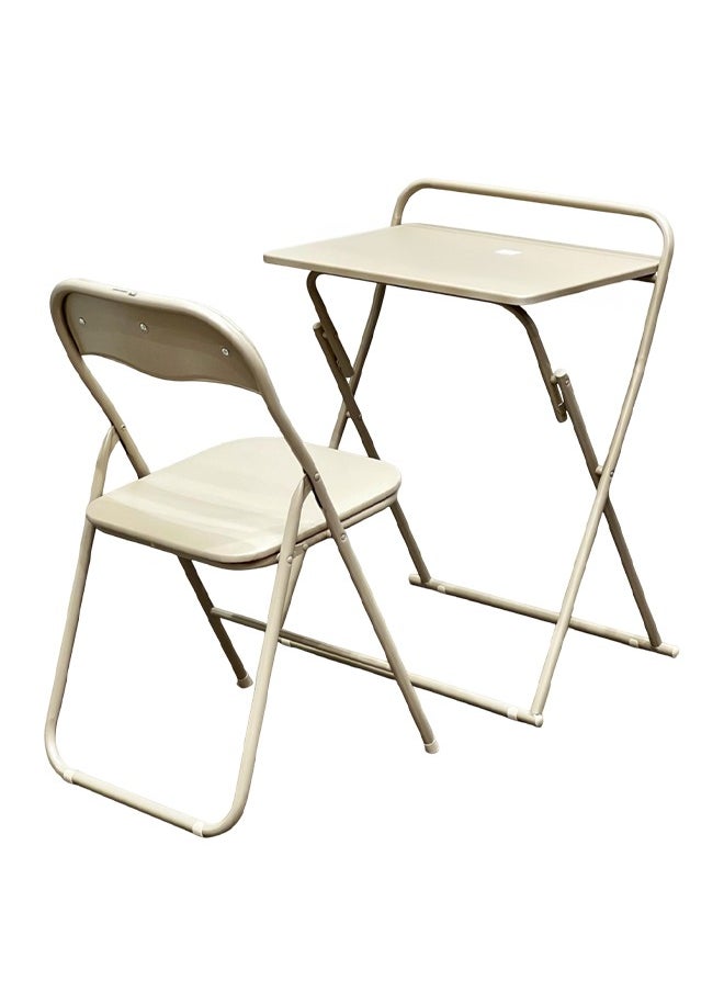 Cady One Folding chair and table made of metal, suitable for indoor and outdoor use.  - Image 1