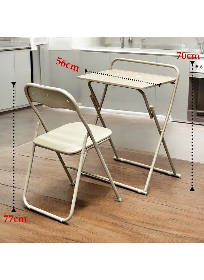 Cady One Folding chair and table made of metal, suitable for indoor and outdoor use.  - Image 2