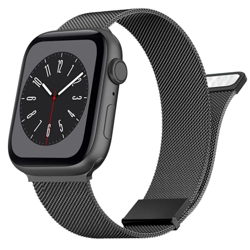 Meliya Straps Compatible with Apple Watch Band 38mm 40mm 41mm 42mm 44mm 45mm 46mm 49mm Women Men, Adjustable Mesh Loop Magnetic Milanese Strap for iWatch Series 10 9 8 7 6 5 4 3 2 1 SE - Image 2
