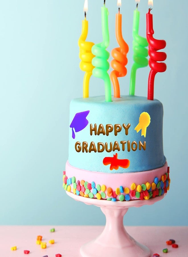 Doumeny 4Pcs Graduation Silicone Mold Set, Graduation Cap Baking Mold Diploma Graduate Fondant Mold Certificate Candy Mold Doctorial Hat Chocolate Mold Letters and Numbers Molds for Graduation Decor - Image 3