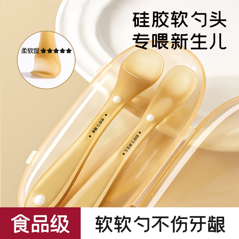 Baby Silicone Spoon Set for Feeding - Image 1